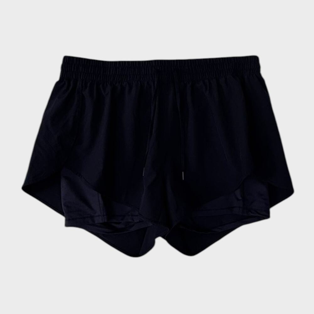 90 Degree by Reflex Womens 1X Navy Blue Athletic Running Shorts Built in Liner